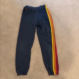 Aviator Nation Kids' Navy Joggers with Vibrant Stripes